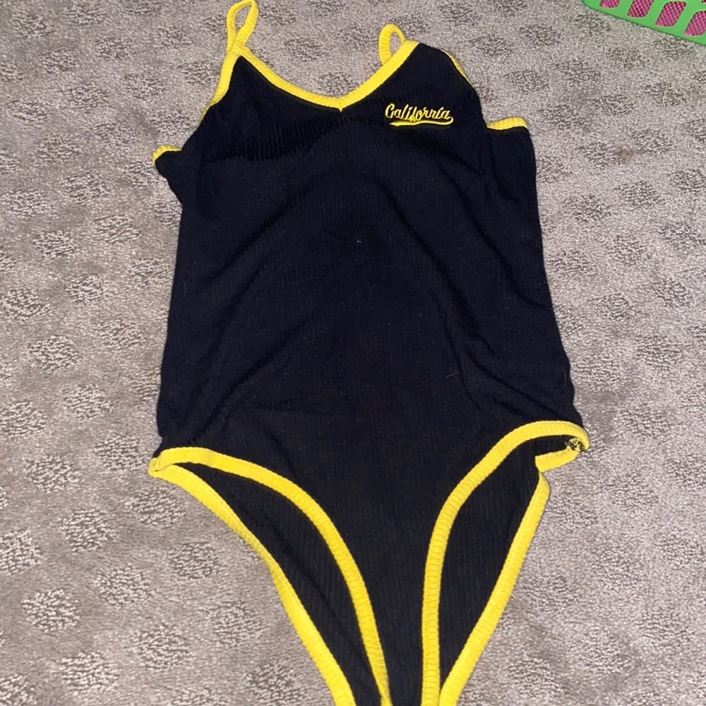 Black/yellow bodysuit
